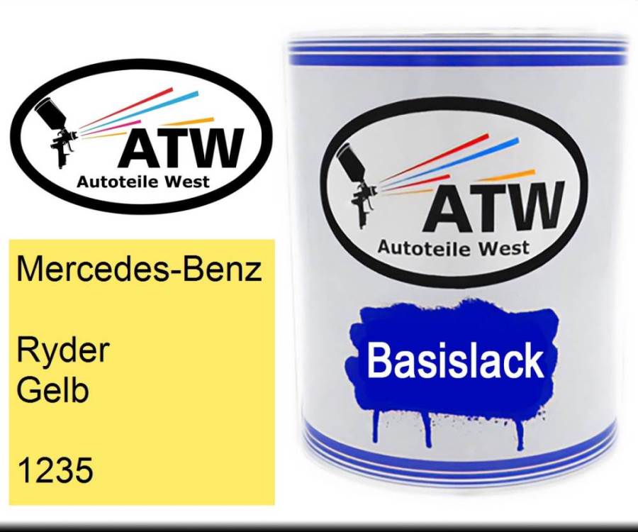 Mercedes-Benz, Ryder Gelb, 1235: 1L Lackdose, von ATW Autoteile West.